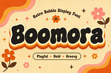 Boomora – Retro Bubble Display Font