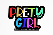 Prety Girl, a Slab Serif Font by pineungtype (Thumbnail 1 of 6)