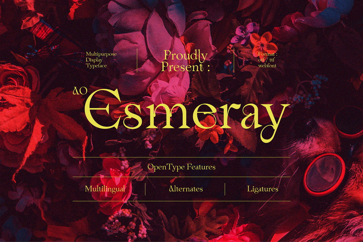 AO Esmeray - Display Typeface, a Font by OwunStudio (Photo 1 of 18)