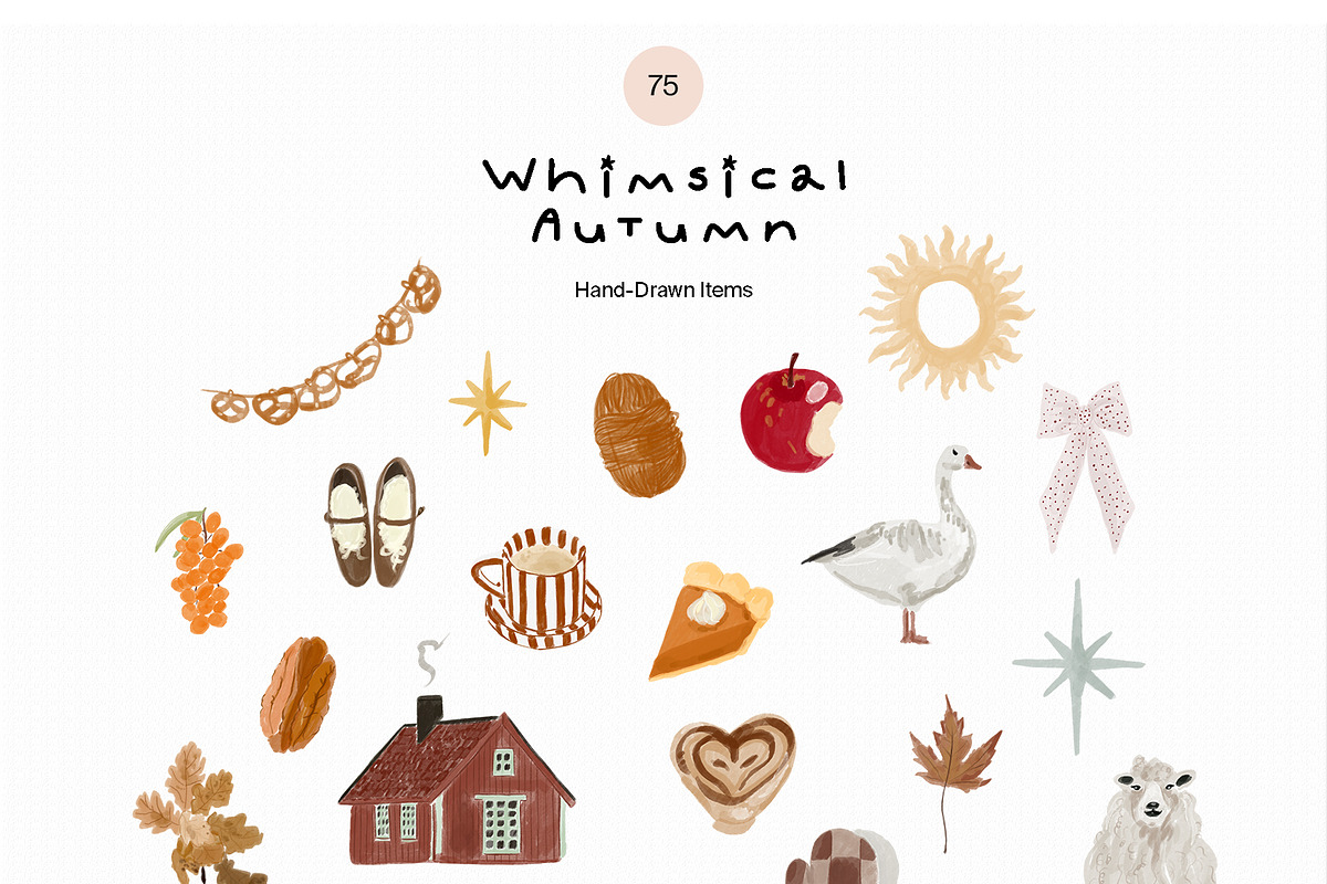 Whimsical Autumn: Hand-Drawn Items, an Object Graphic by divanovskaya_nv (Photo 4 of 12)