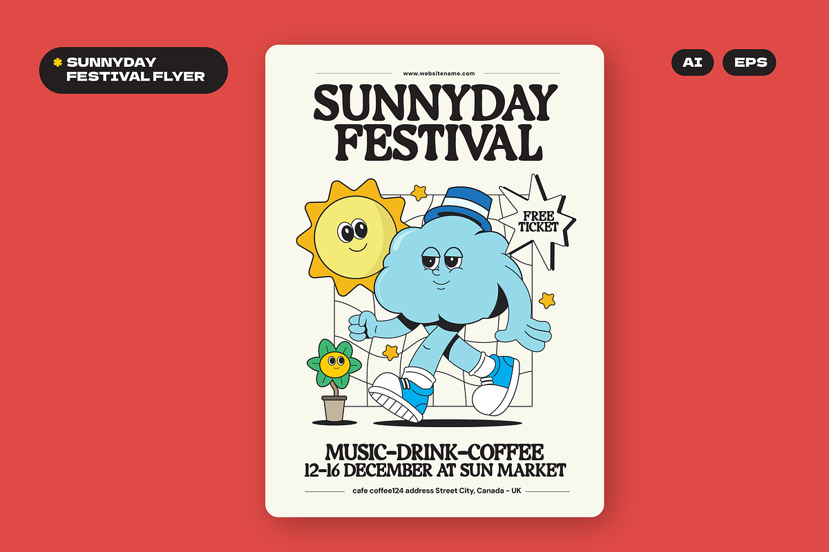 Sunnyday Festival Flyer, a Flyer Template by Fortunes Co