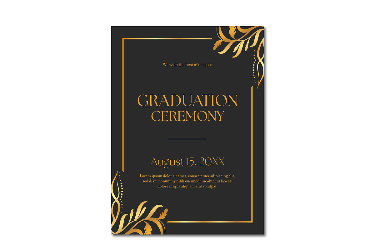 Graduation Ceremony Invitation, a Templates & Theme by studiogstock