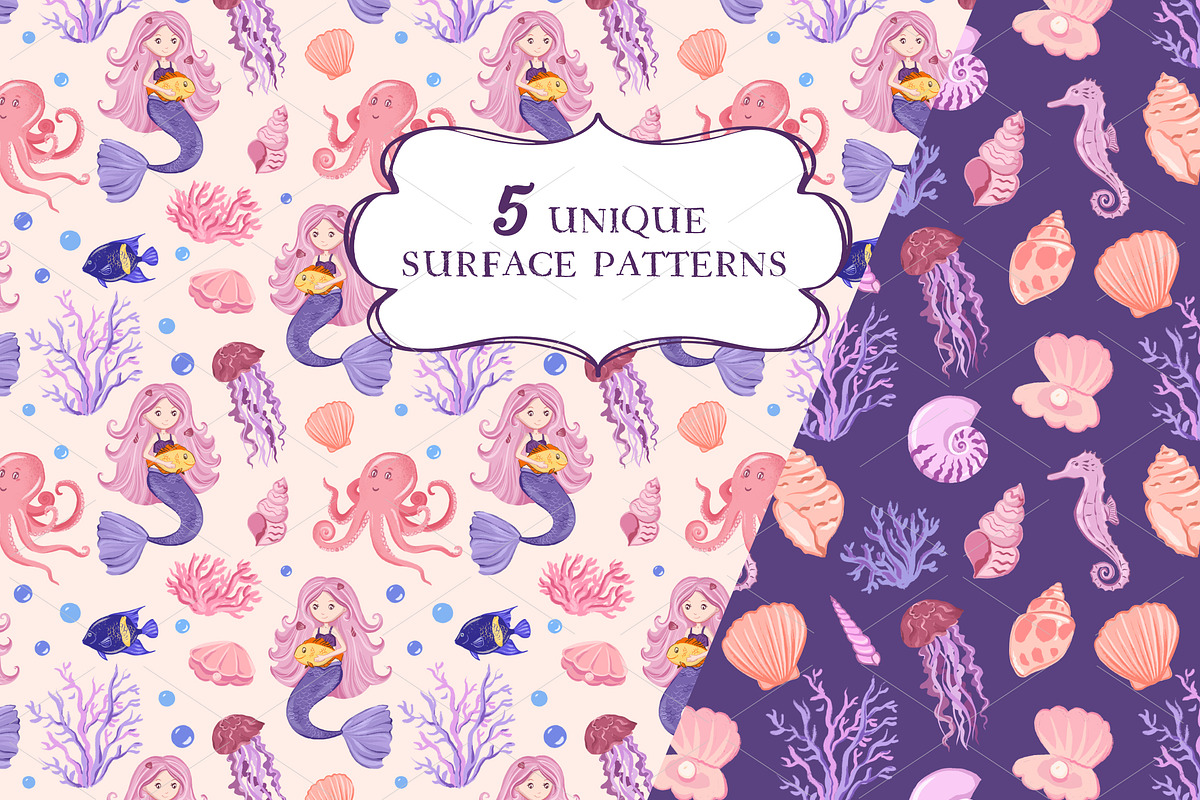 Fabulous Ocean-Graphic Set, an Animal Illustration by Irina Diasli (Photo 6 of 12)