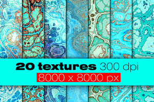 Turquoise Gem Textures 20 Pack