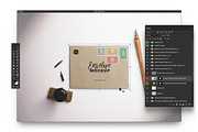 Envelope-Postage Stamps Calligraphy, an Advertising Mockup by Custom Scene (Thumbnail 7 of 10)