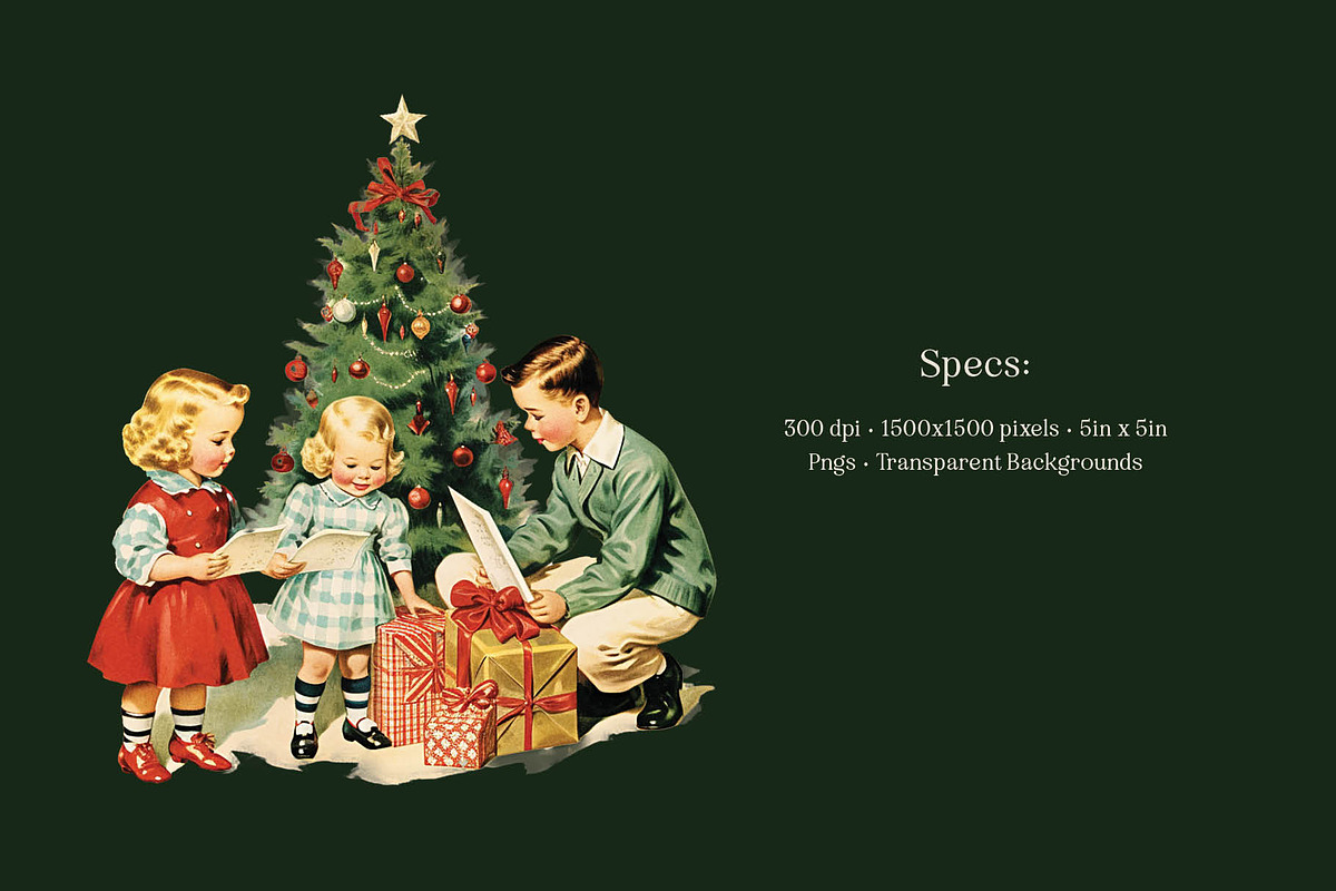 Vintage Christmas Graphics, an Object Graphic by GraphicsByKassy (Photo 6 of 12)