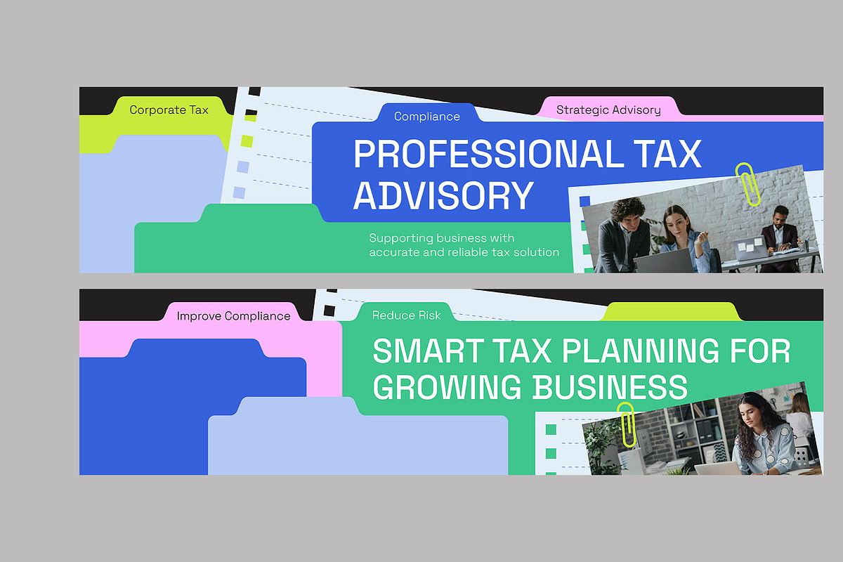 Folder Style Linkedin Banner, a Social Media Template by Neermana (Photo 4 of 4)