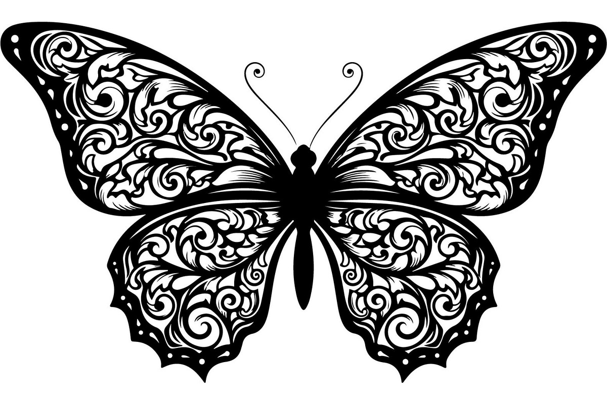 Butterfly Silhouette Bundle, a Decorative Illustration by Designer_Momina (Photo 5 of 20)