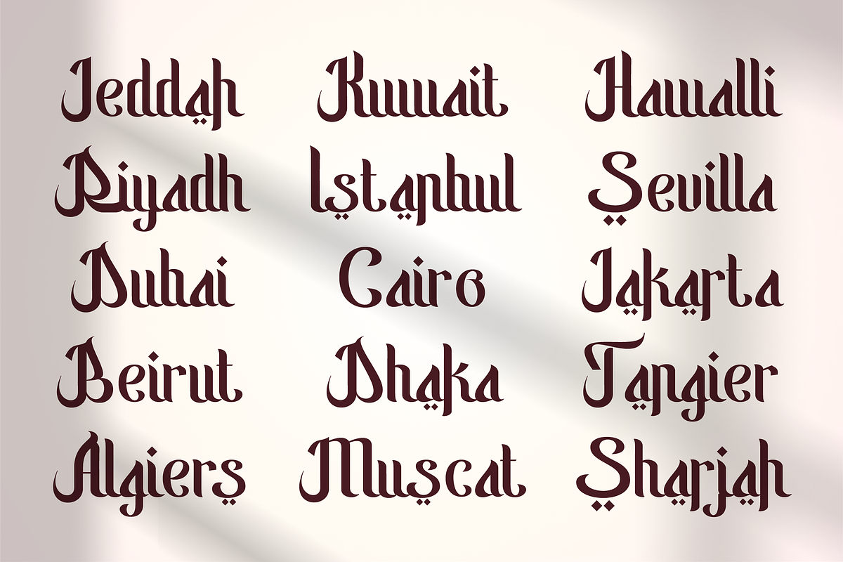 Hakia Qafila – Arabic Style Font, a Serif Font by Randi Irvan | Rvandtype (Photo 3 of 10)