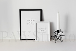 Two Photo Frames Mockup 2x3