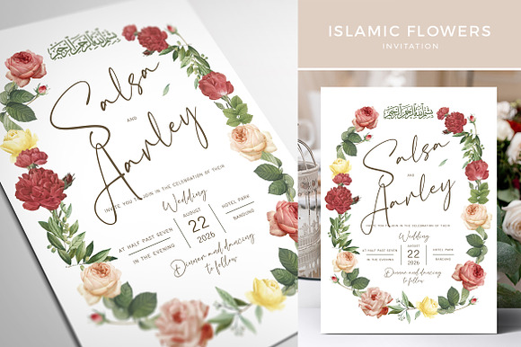 Islamic Flowers Invitation