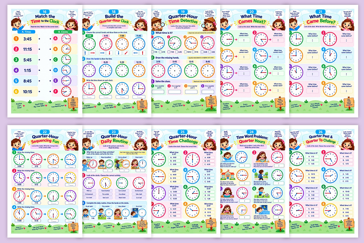 Tick-Tock Quarter-Hour Fun, a Stationery Template by Designmela01 (Photo 3 of 6)