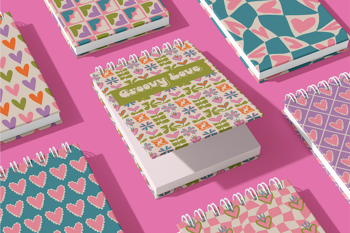 Groovy Love Seamless Patterns, a Pattern Graphic by AnnArt (Photo 6 of 8)