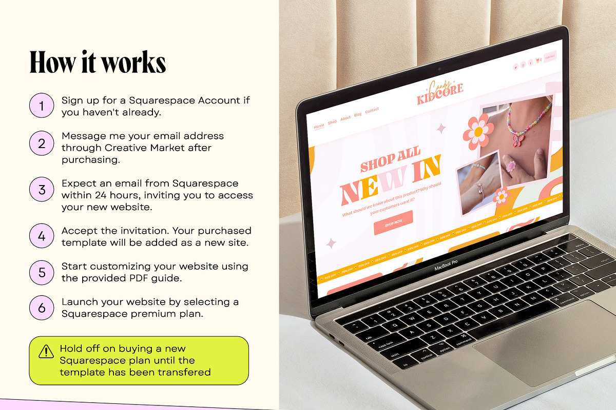 Peach Kidcore Website Template