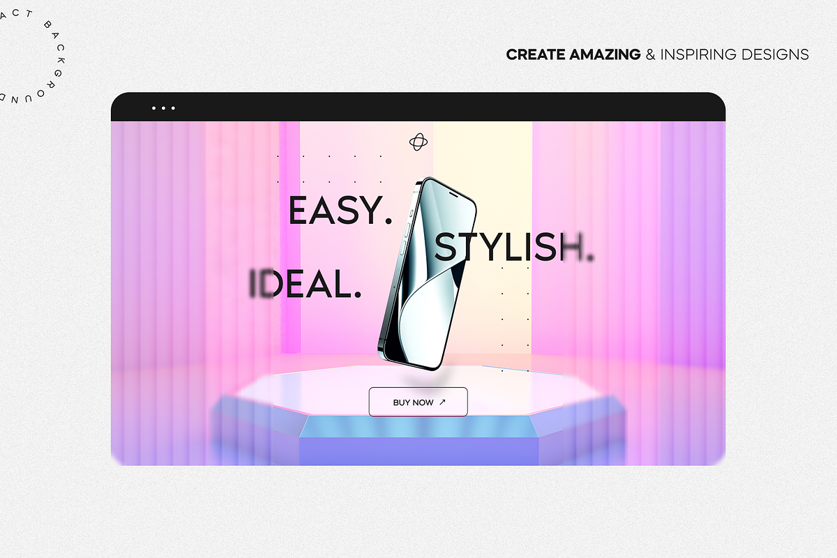 Futuristic Gradient Podiums Set, a Background Graphic by Lumeno (Photo 4 of 5)