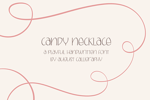 Candy Necklace Handwritten Sans Font