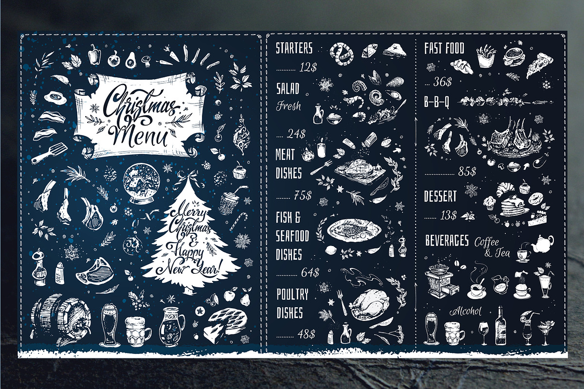 Christmas menu!, a Decorative Illustration by Margo Miller (Photo 2 of 8)