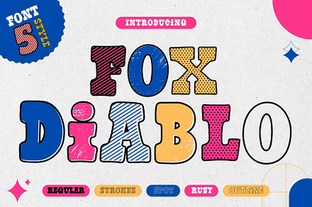 Fox Diablo 5 Fonts Style, a Slab Serif Font by Fox7 By Rattana