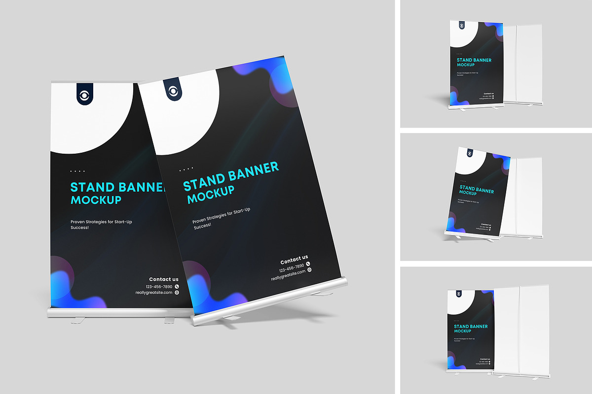 Stand Banner Mockup, an Advertising Mockup by swsi-studio (Photo 1 of 5)