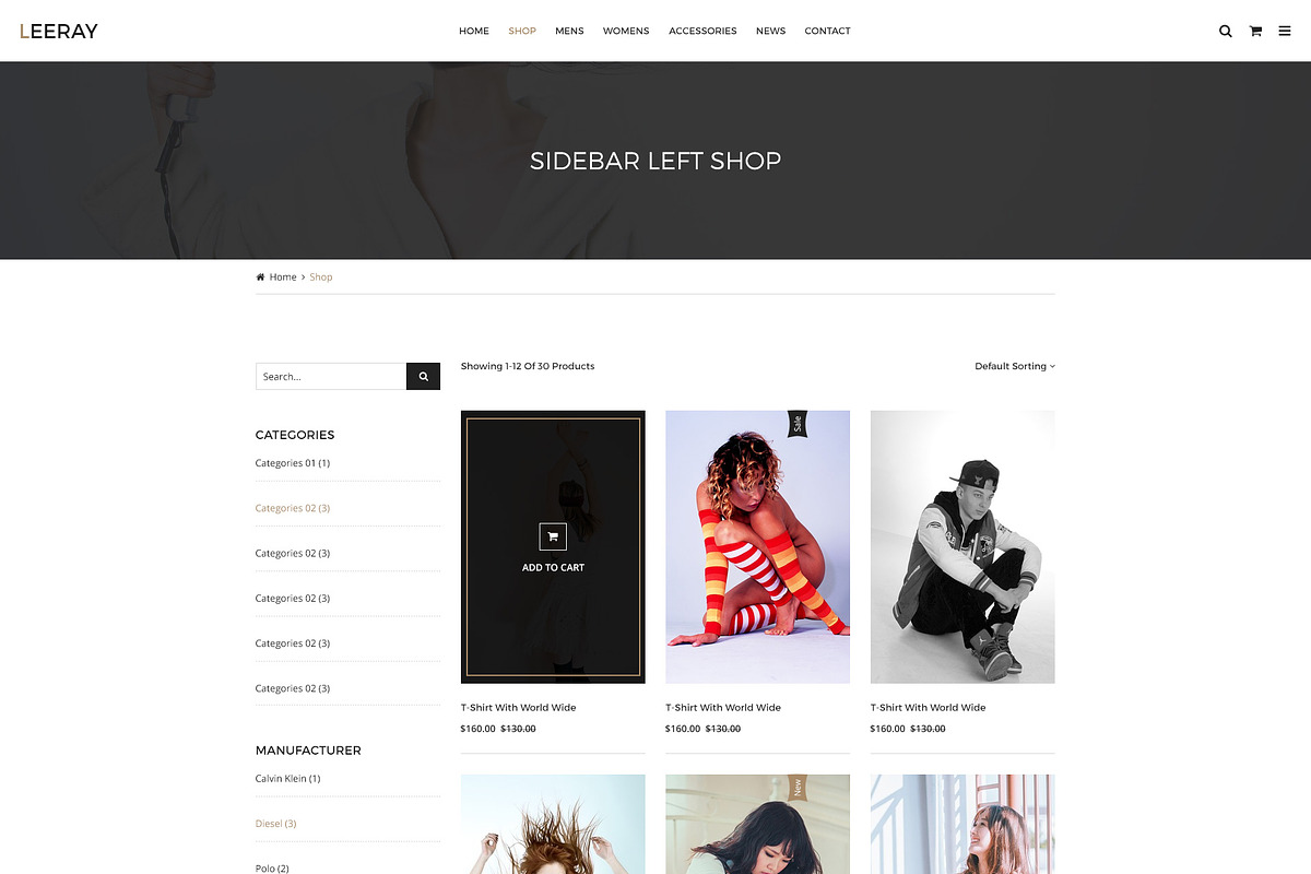 Leeray Fashion Ecommerce Template, a Websites & App Template by mine-tech (Photo 14 of 16)