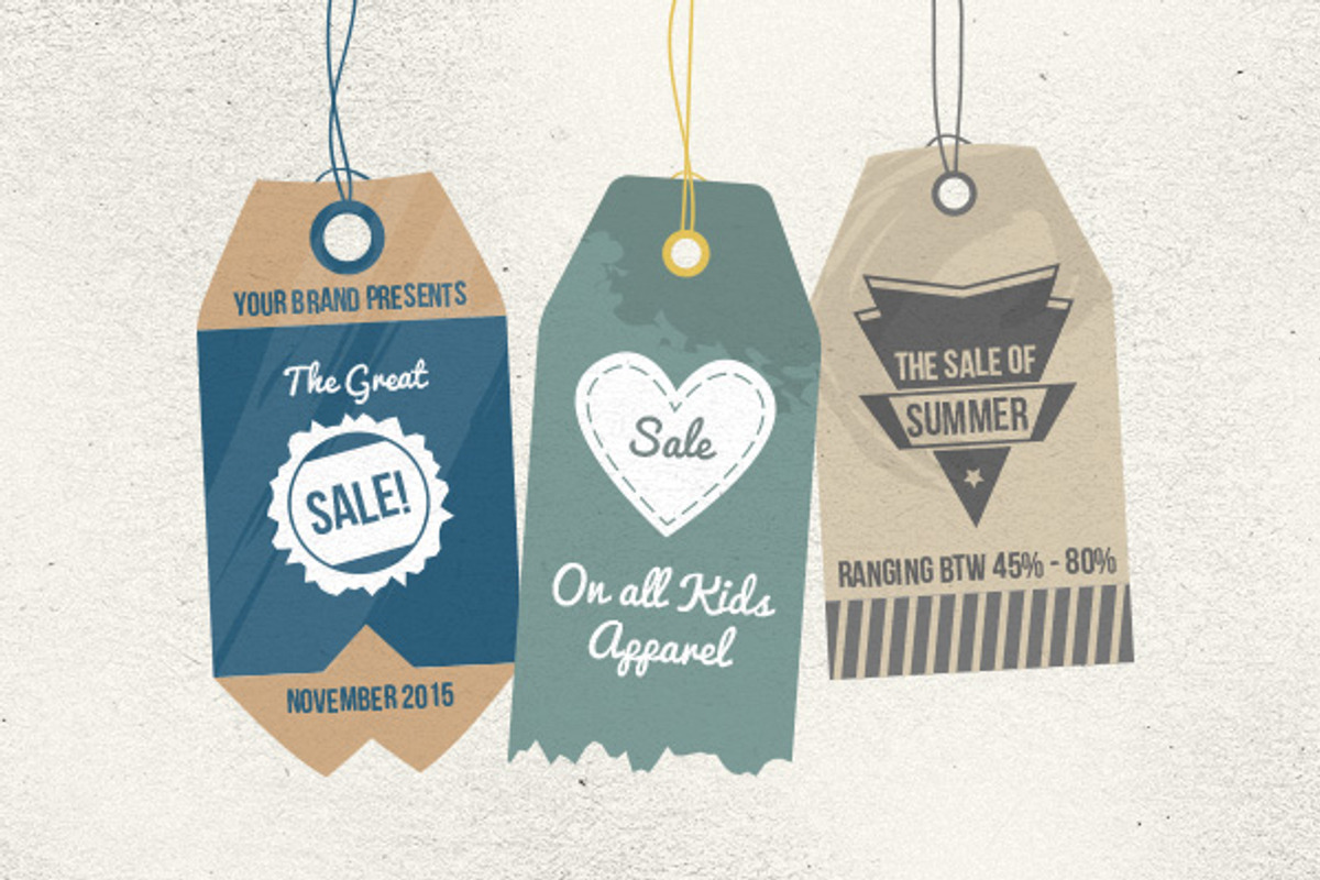 6 Retro Sale Tags preview 2