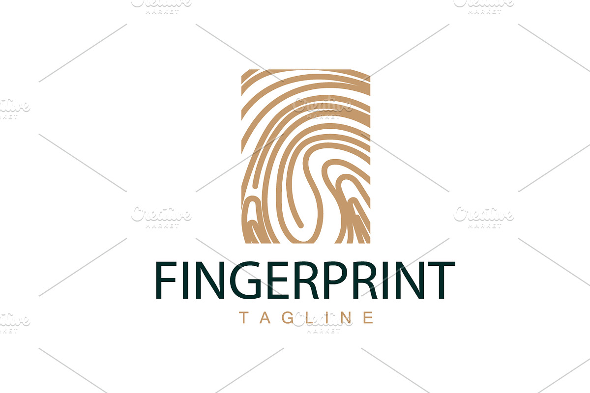fingerprint logo simple and elegant, a Branding & Logo Template by Maylianaw28