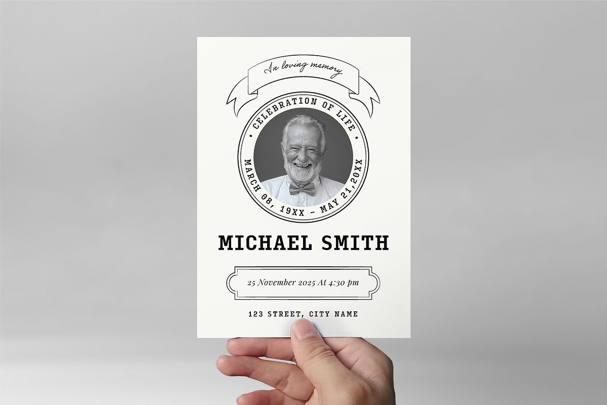 Simple Funeral Program Template, a Flyer Template by BrandPacks (Photo 10 of 10)