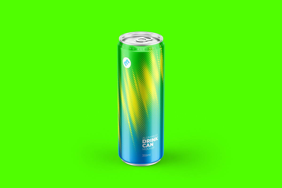 Sleek 355ml Aluminium Can Mockup, a Packaging Mockup by easymock (Photo 9 of 12)