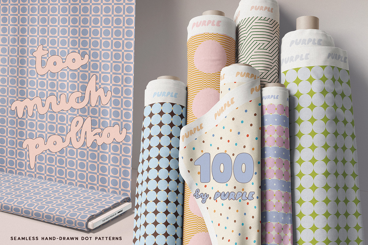 Too Much Polka: Seamless Patterns, a Pattern Graphic by Purple (Photo 1 of 12)