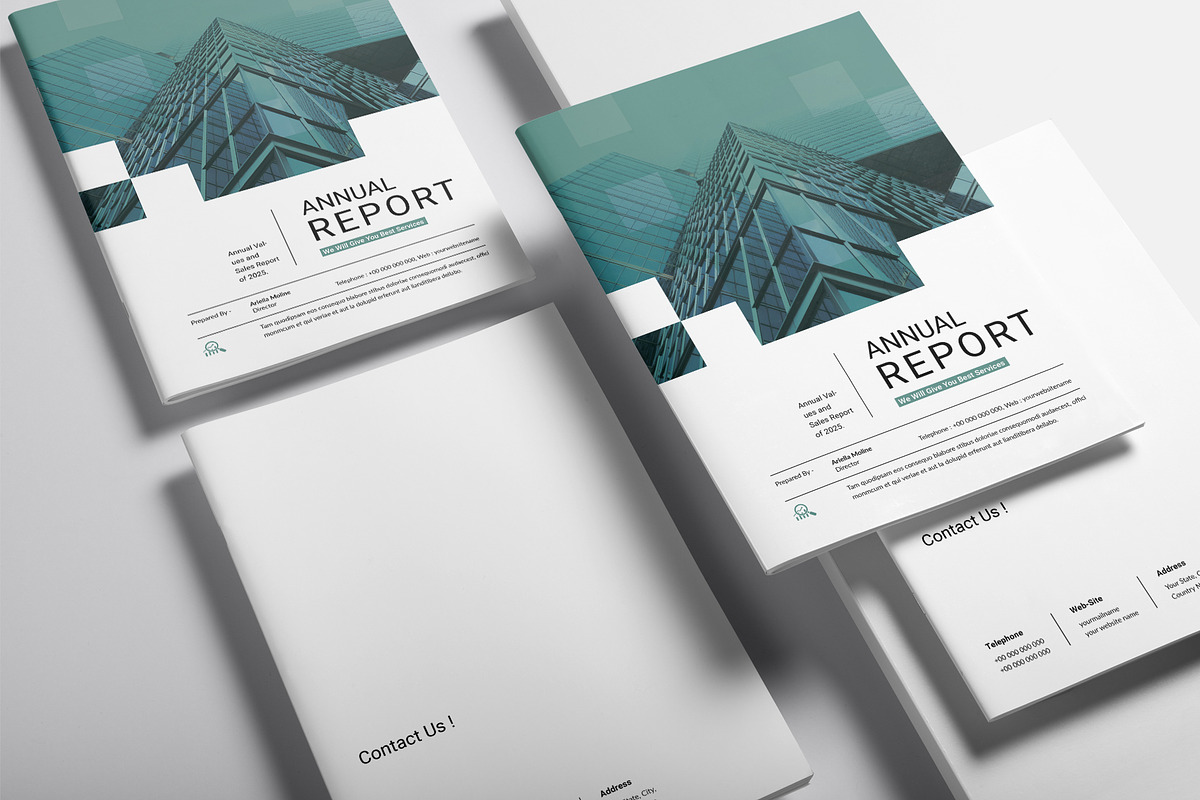 Annual Report Template, a Brochure Template by DesignCrest (Photo 11 of 14)