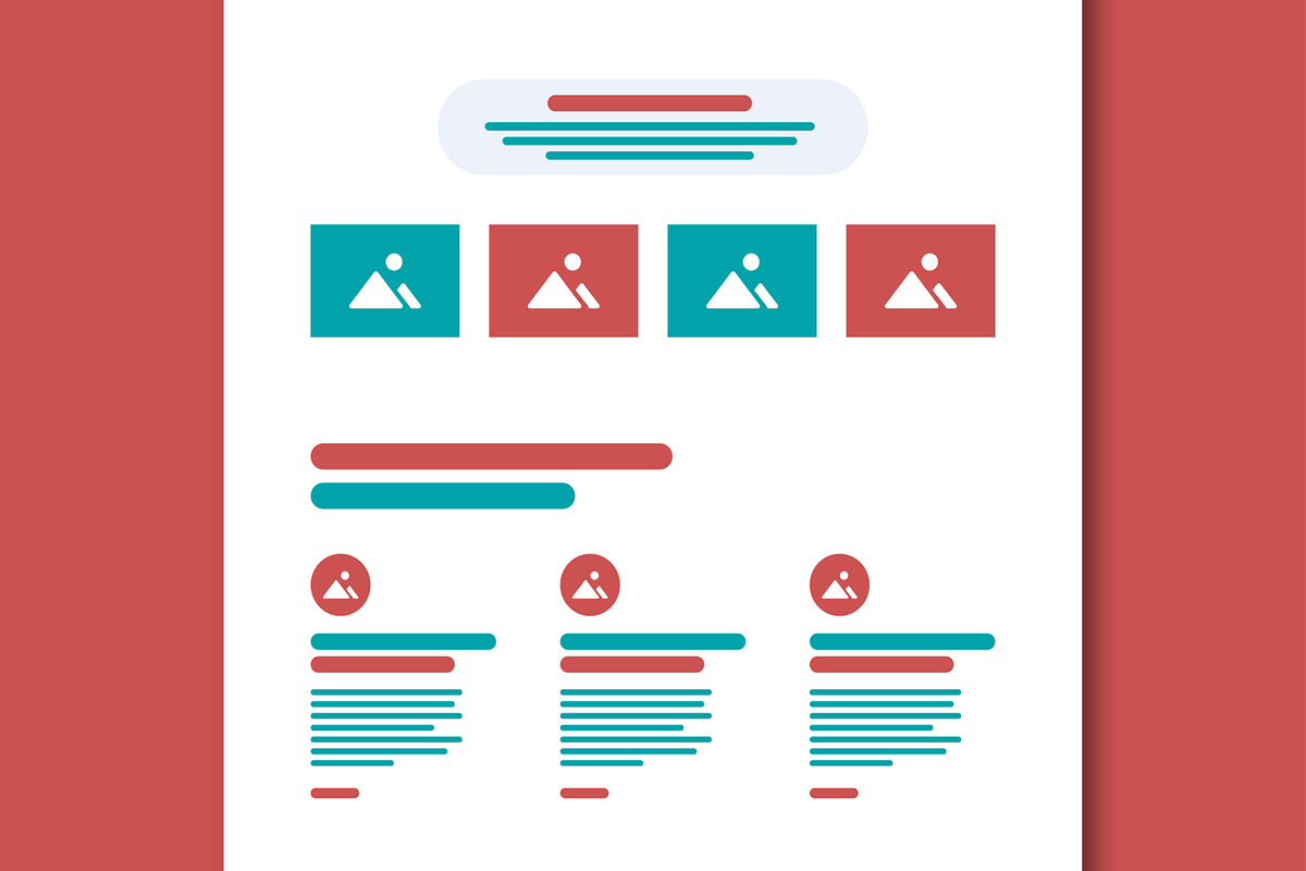 Wireframe Landing Layout, a Landing Page Template by MightyDesign (Photo 4 of 9)