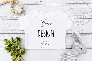 Baby Vest Bodysuit Mockup JPG