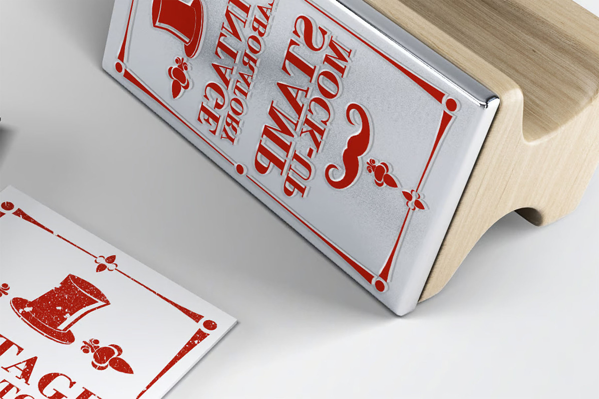 Stamp Business Card Mock-Up, an Advertising Mockup by DesignRushMarket (Photo 8 of 9)