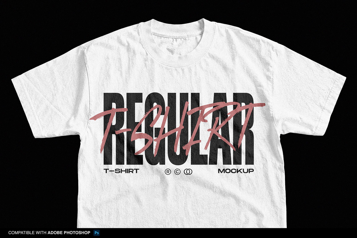 Heavyweight Regular T-shirt Mockup, a Shirt Mockup by Irhasalfahad (Photo 2 of 6)