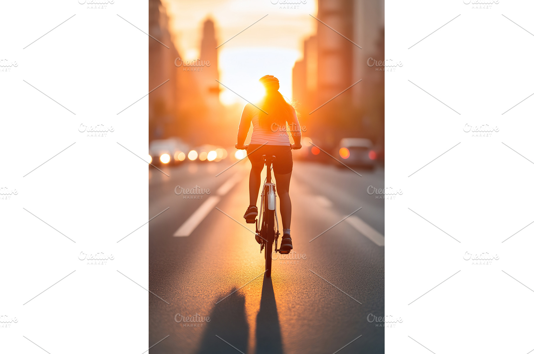 Blurred Female Cyclist Riding on, a Sports & Recreation Photo by Lermont51