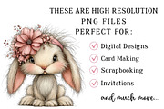 Whimsical Spring Bunny Clipart, an Illustration by DreamPrint404 (Thumbnail 6 of 6)