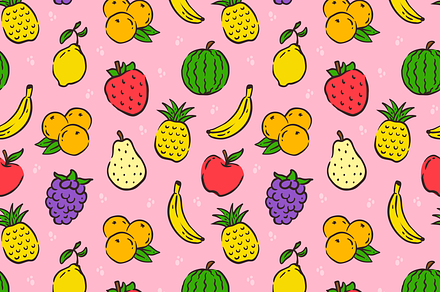Fruit Seamless Pattern Background