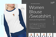 Women Sweatshirt Mock-ups Set DEMO, a Books & Magazine Mockup by Apparel_Mockups (Thumbnail 1 of 24)