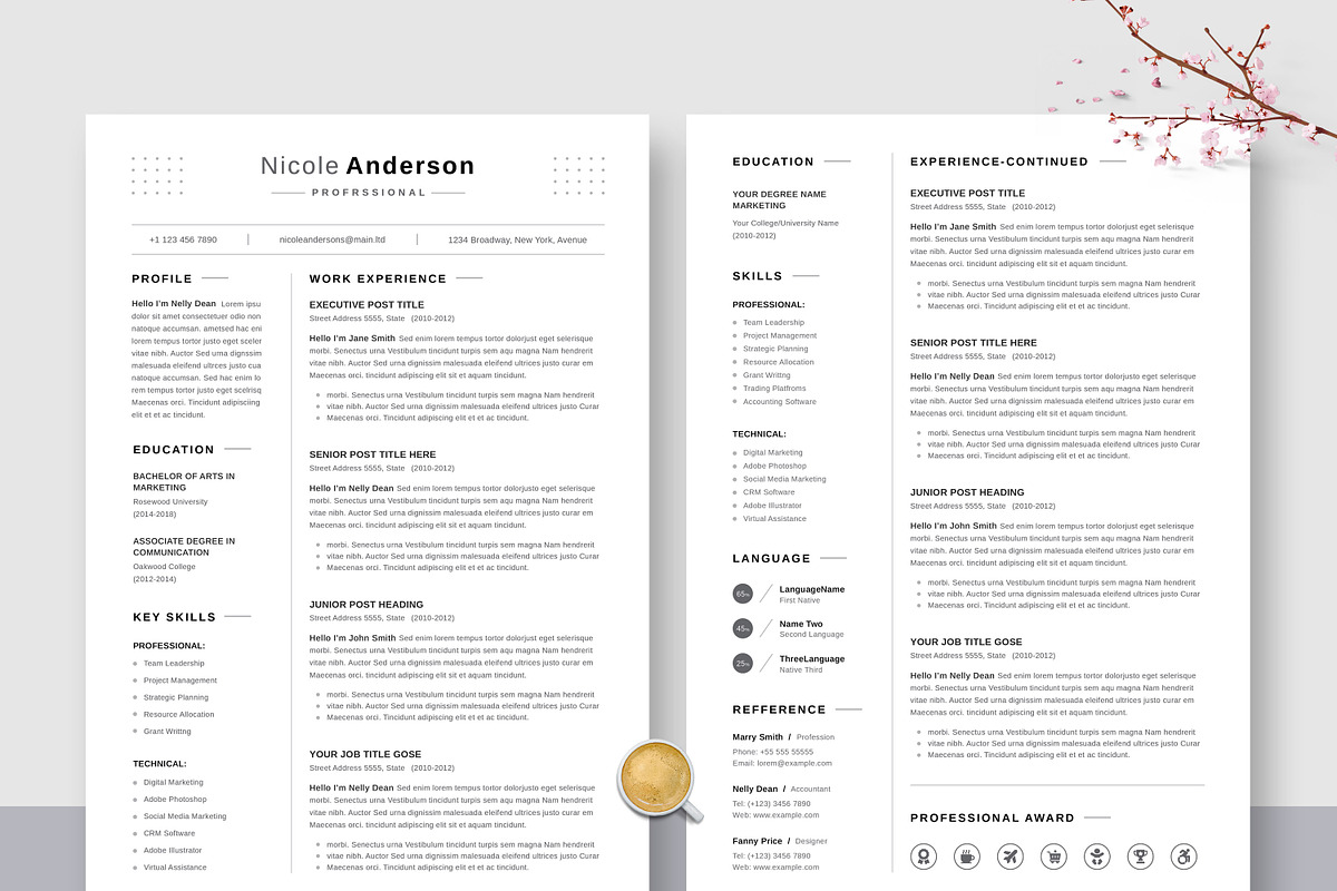 Word Resume & Cover Letter Template, a Resume Template by UpSolution (Photo 2 of 5)