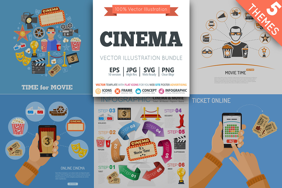 Cinema and Movie Themes, a Food Illustration by TAlex (Photo 1 of 7)