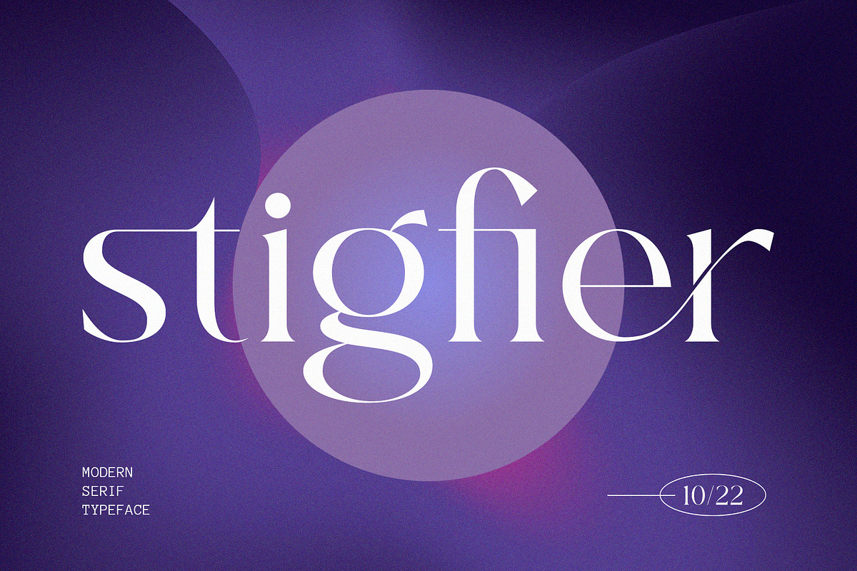 Stigfier Modern Serif Typeface, a Serif Font by Font Kingdom (Photo 1 of 5)
