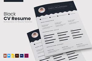 Black CV & Resume