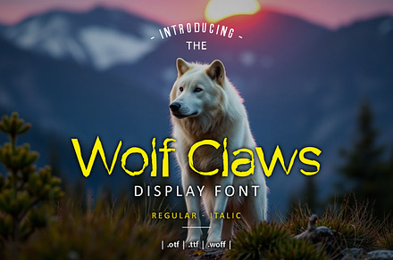 Wolf Claws Font, a Sans Serif Font by yantodesign