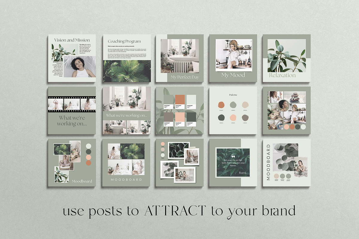 Health Coach Instagram Templates, a Templates & Theme by Miri Campbell (Photo 4 of 18)