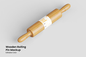 Wooden Rolling Pin Mockup, a Product Mockup by Unerispace