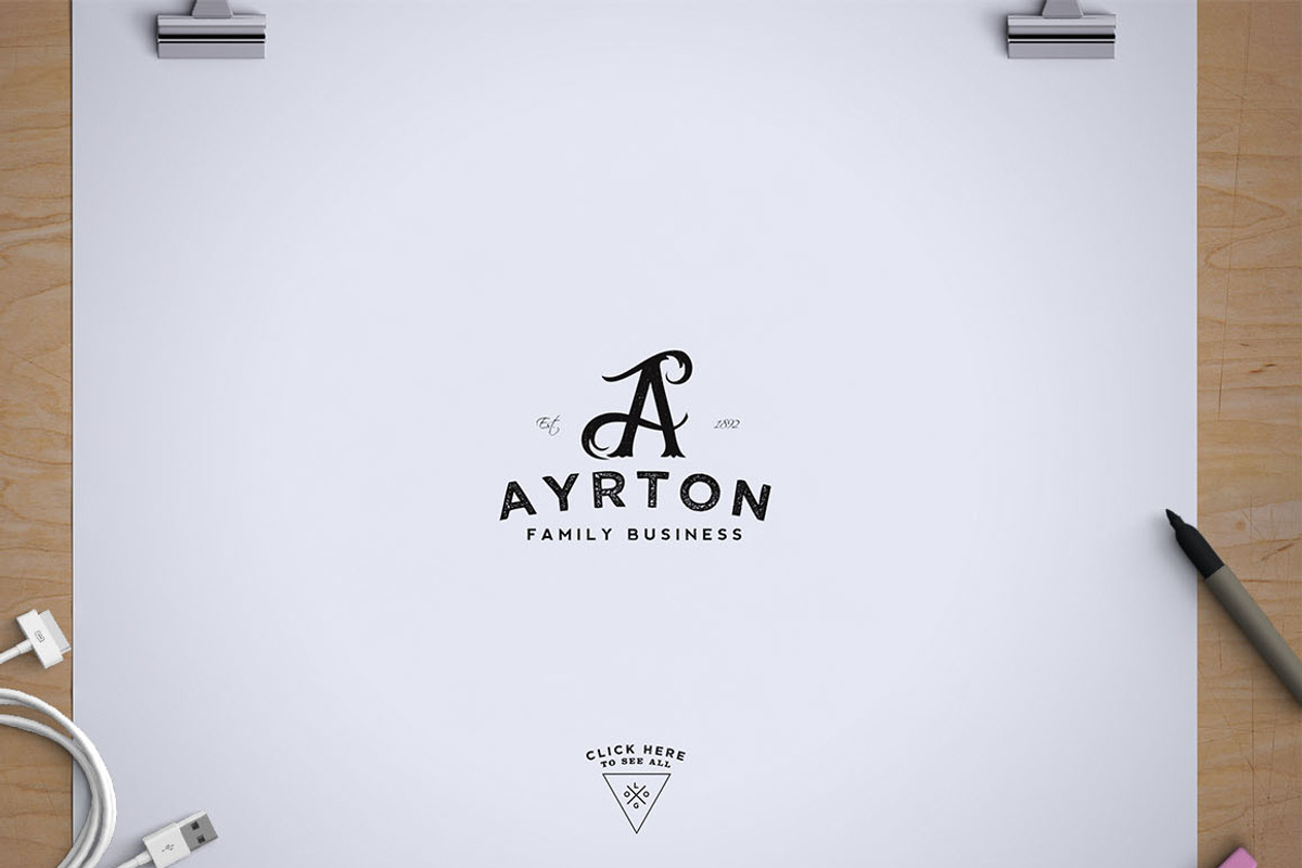 Monogram. ABC Vintage Logos, a Branding & Logo Template by sergio zest (Photo 2 of 2)