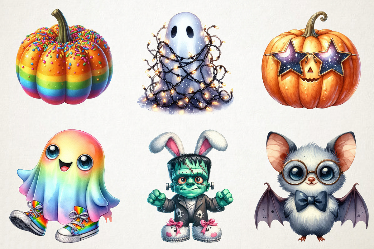 Quirky Halloween Sublimation Clipart, an Illustration by RobertsArt (Photo 7 of 7)