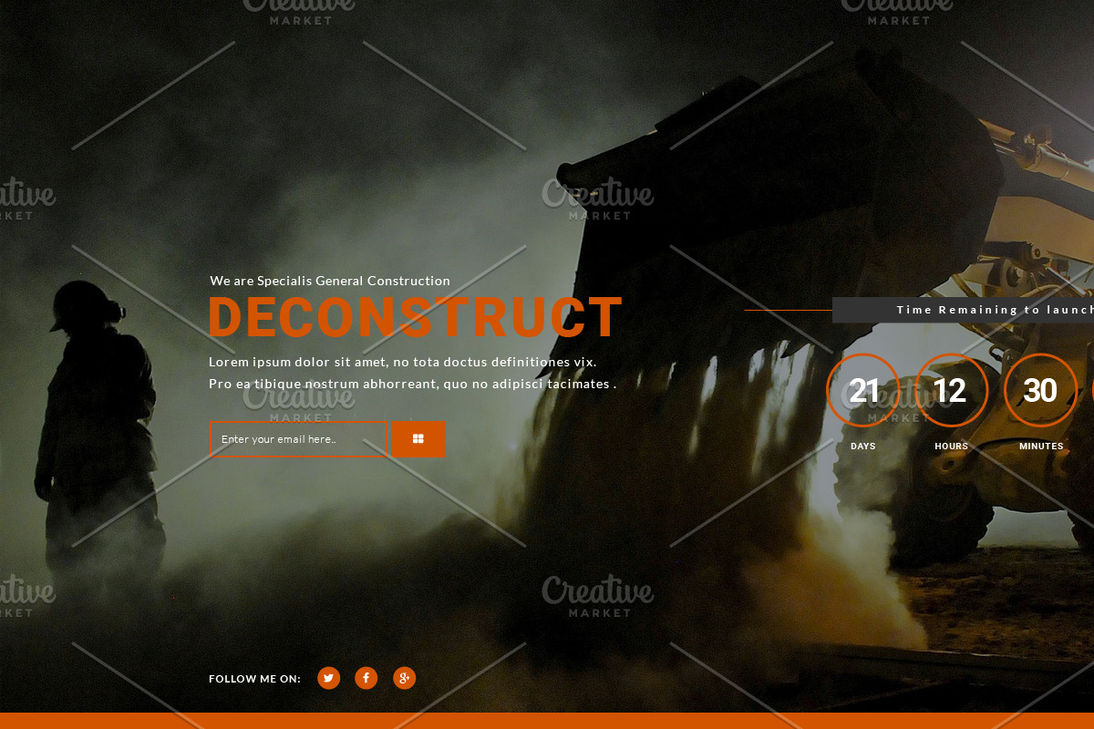 Deconstruct Coming Soon version 01, a Templates & Theme by Kayytechin Shop (Photo 5 of 6)