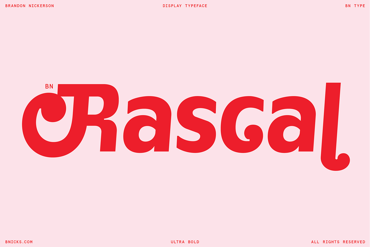 BN Rascal, a Sans Serif Font by Bnick (Photo 1 of 12)