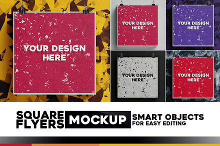 Square Flyers Mockup